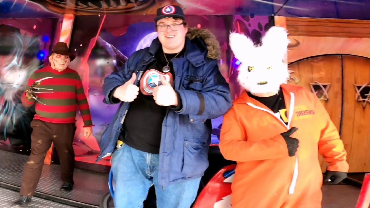 Stägers Geisterbahn Fantasy Drive Frühjahrsvolksfest Würzburg 2023 Unterwegs mit Justus König J.K