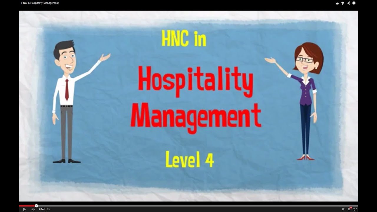HNC in Hospitality Management