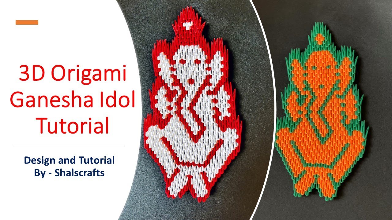 3D Origami Lord Ganesha  Paper Art Ganesha Tutorial - make this Ganesh for this Chouthi - My Design
