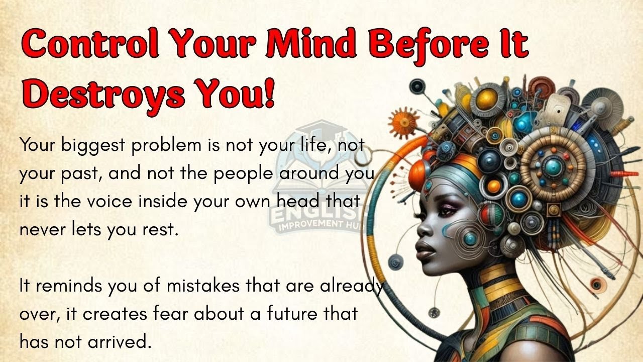 Control Your Mind Before It Destroys You | How to Stop Overthinking & Find Peace | Graded Reader✅️