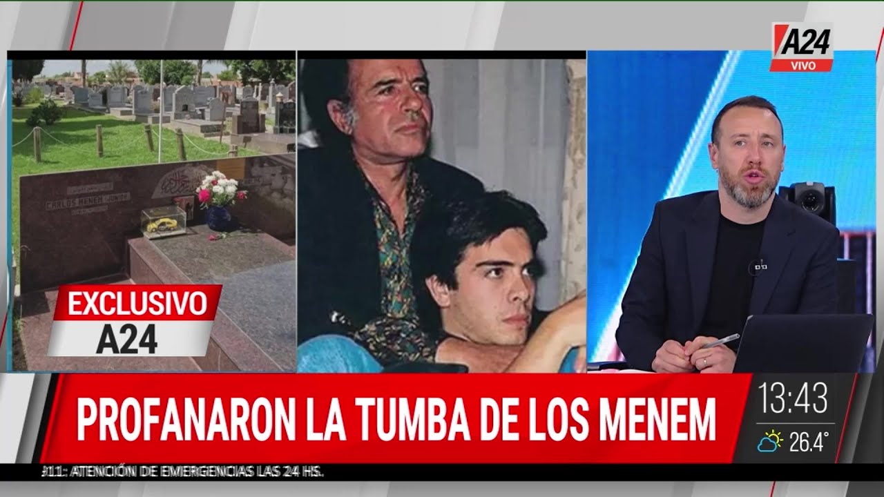 🚨 Profanaron la tumba de los Menem