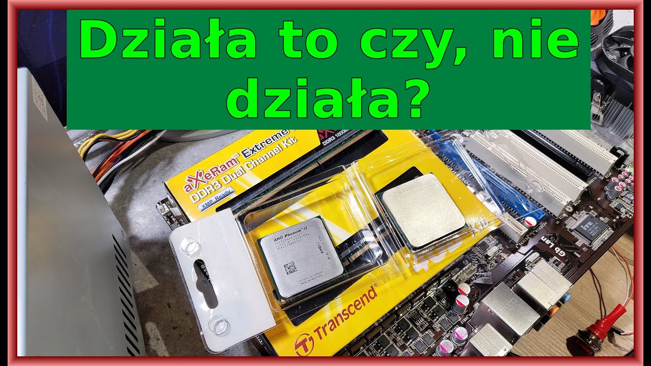 Sprawdzam Czy Działają 2 procesory Phenom oraz płyta ASUS AM3 i Ram DDR3