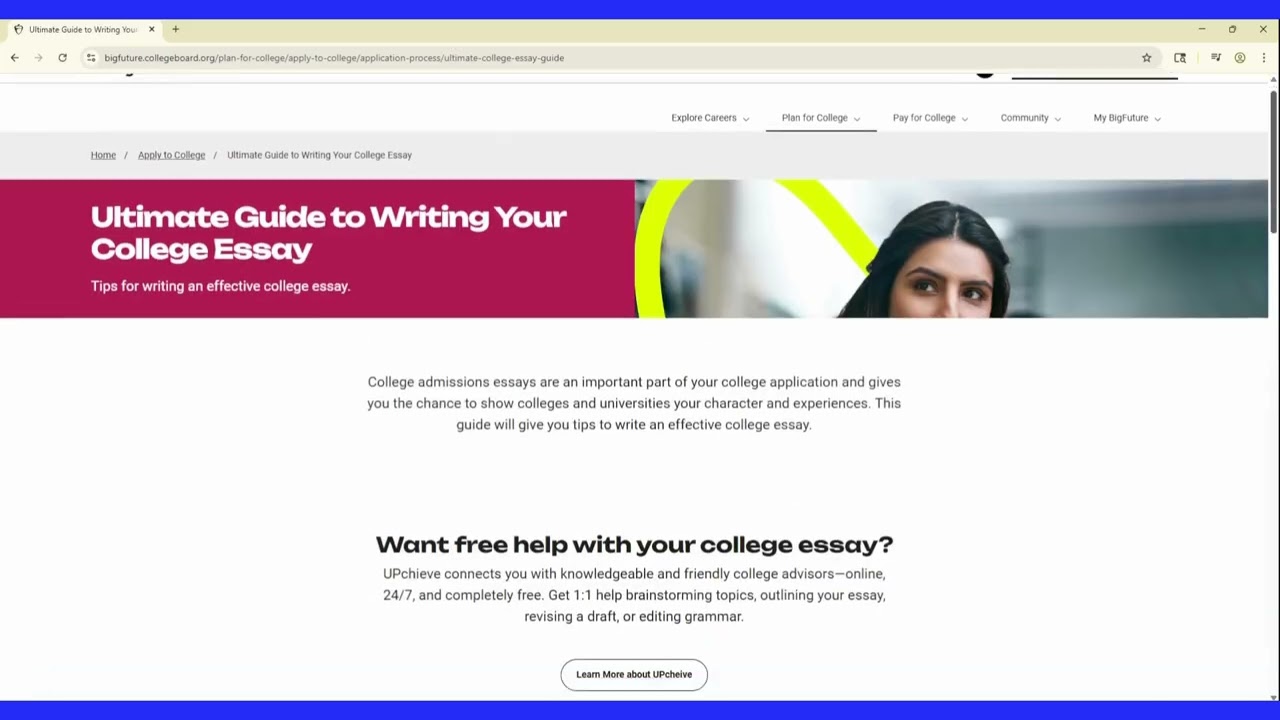 Essay Hub | BigFuture Updates