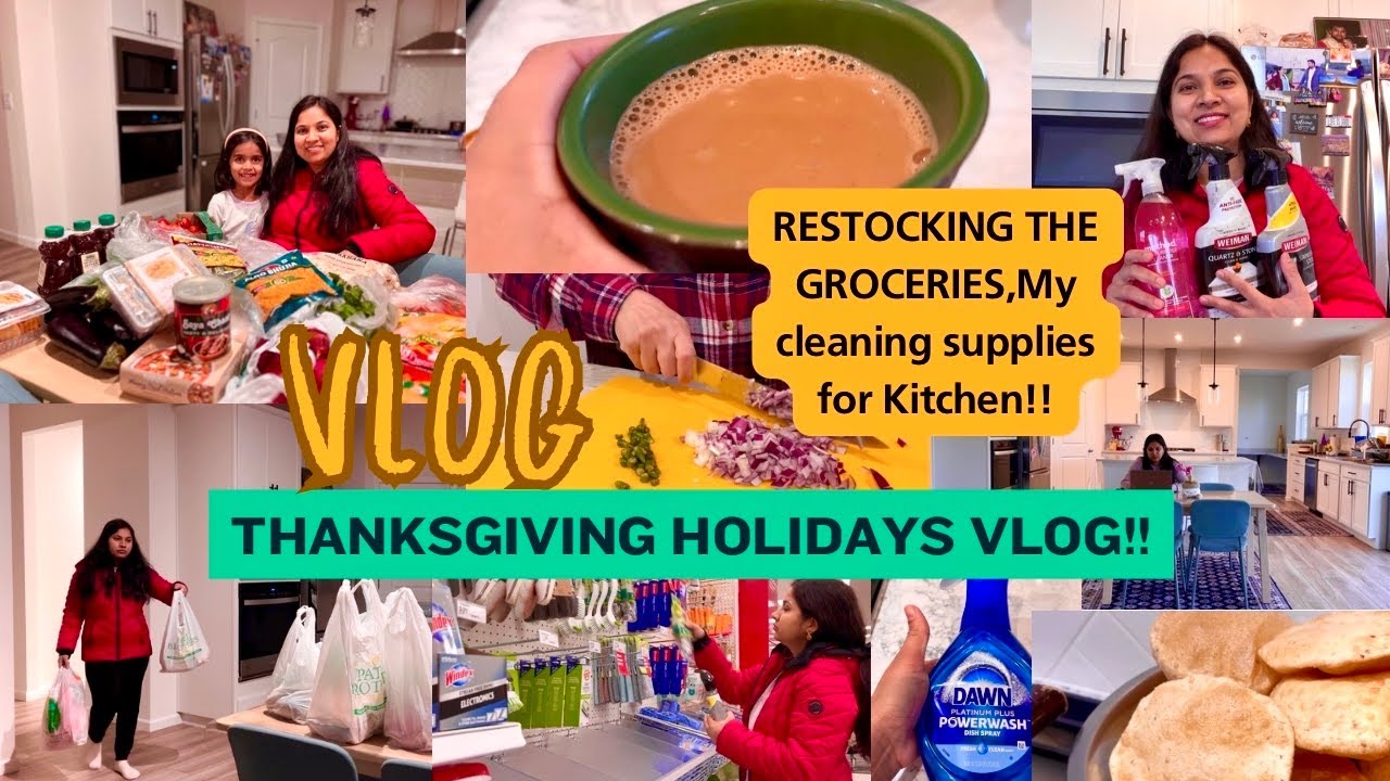 ⭐️Holiday Relaxed Vlog💕RESTOCKING the Groceries,CLEANING Supplies for Kitchen,Indian MomDailyRoutine