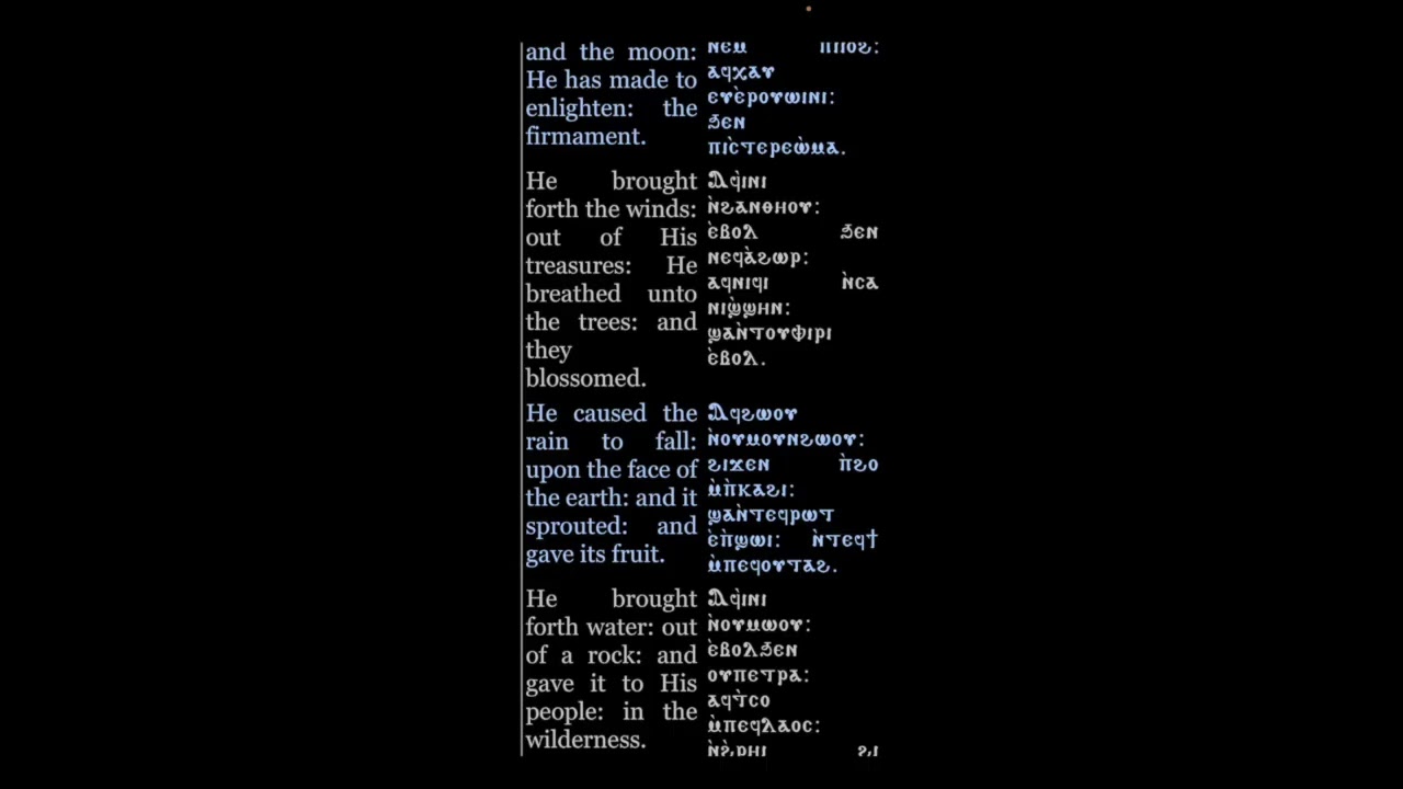 Adam Psali for Second Canticle Tasbeha Chant ⲙⲁⲣⲉⲛⲟⲩⲱⲛϩ