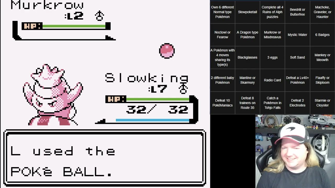 Pokémon Crystal Randomiser Bingo - Round 3 with 