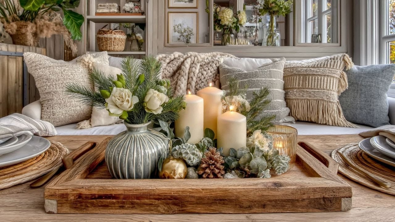 Warm And Affordable DIY Winter Decorating Ideas | Rustic Farmhouse Style For Tiny Home