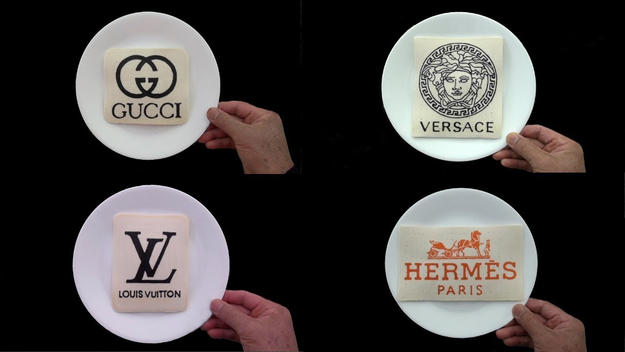 Luxury Brand Logos Pancake Art - Chanel, Versace, Louis Vuitton, Hermes