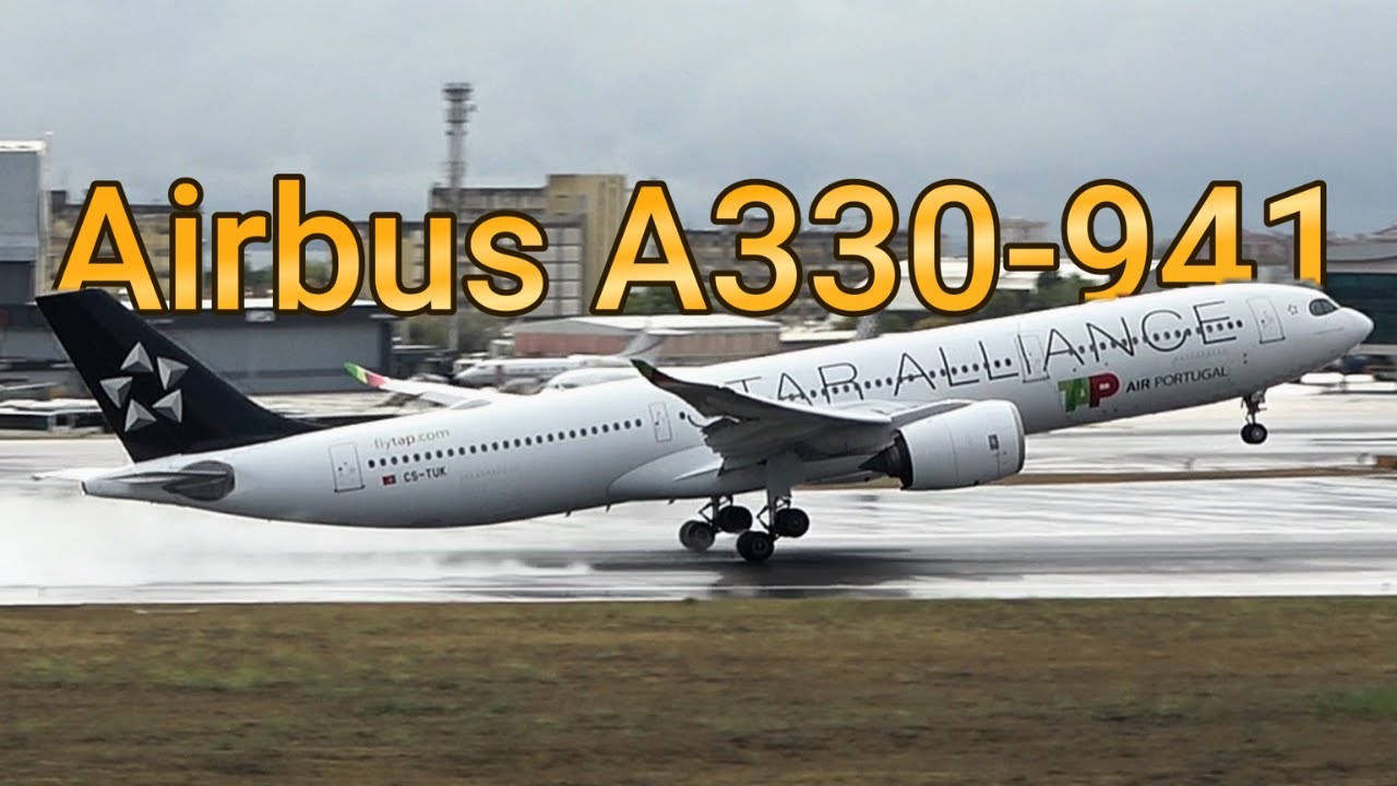 TAP Air Portugal (Star Alliance Livery) Airbus A330-941 Amazing Wet Runway Take Off