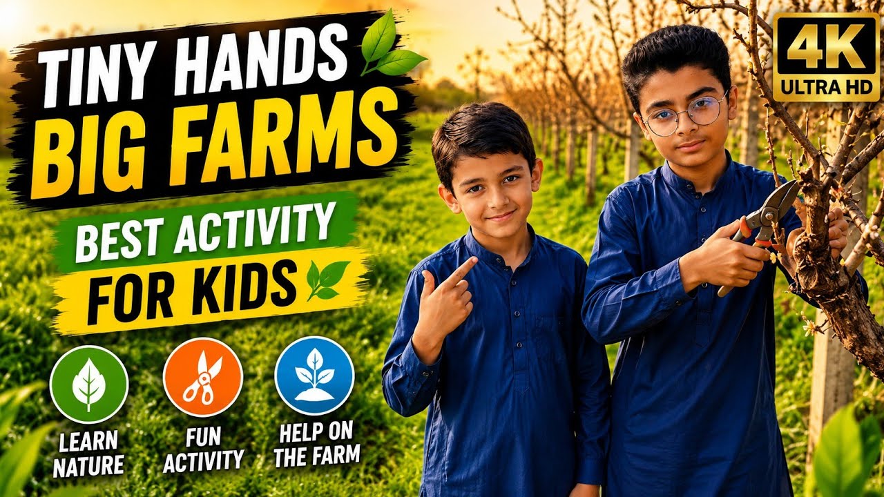 Tiny Hands Big Farms| Best Activity For Kids | Kids Pruning On Farm |