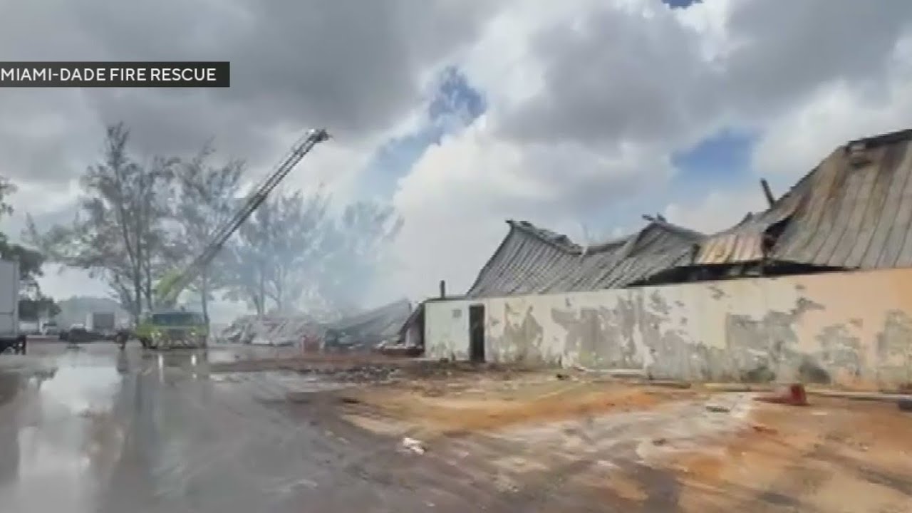 Controlled demolition planned for warehouse that caught fire in northwest Miami-Dade