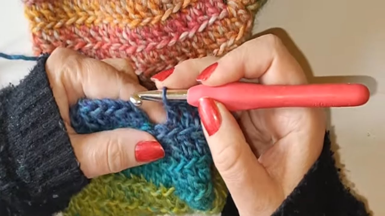 Tutorial crochet scuola di uncinetto, come chiudere i giri a punto alto, e punto alto in costa