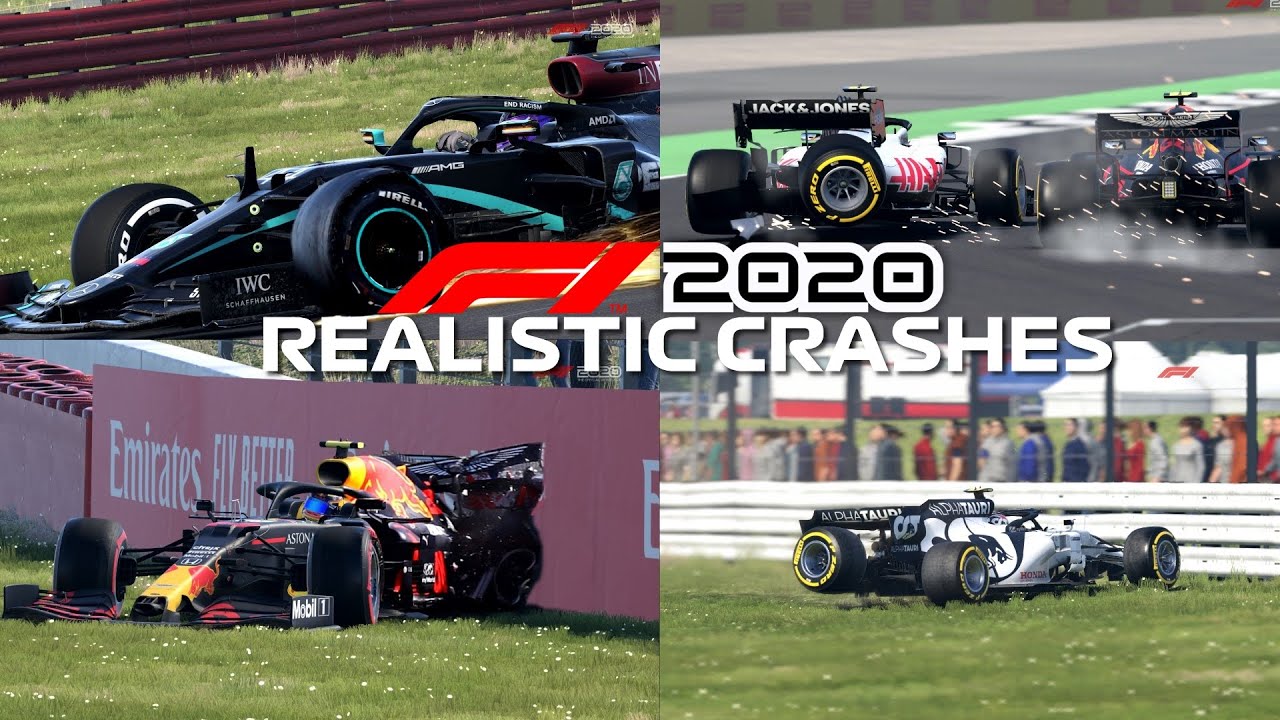 F1 2020 REALISTIC CRASHES