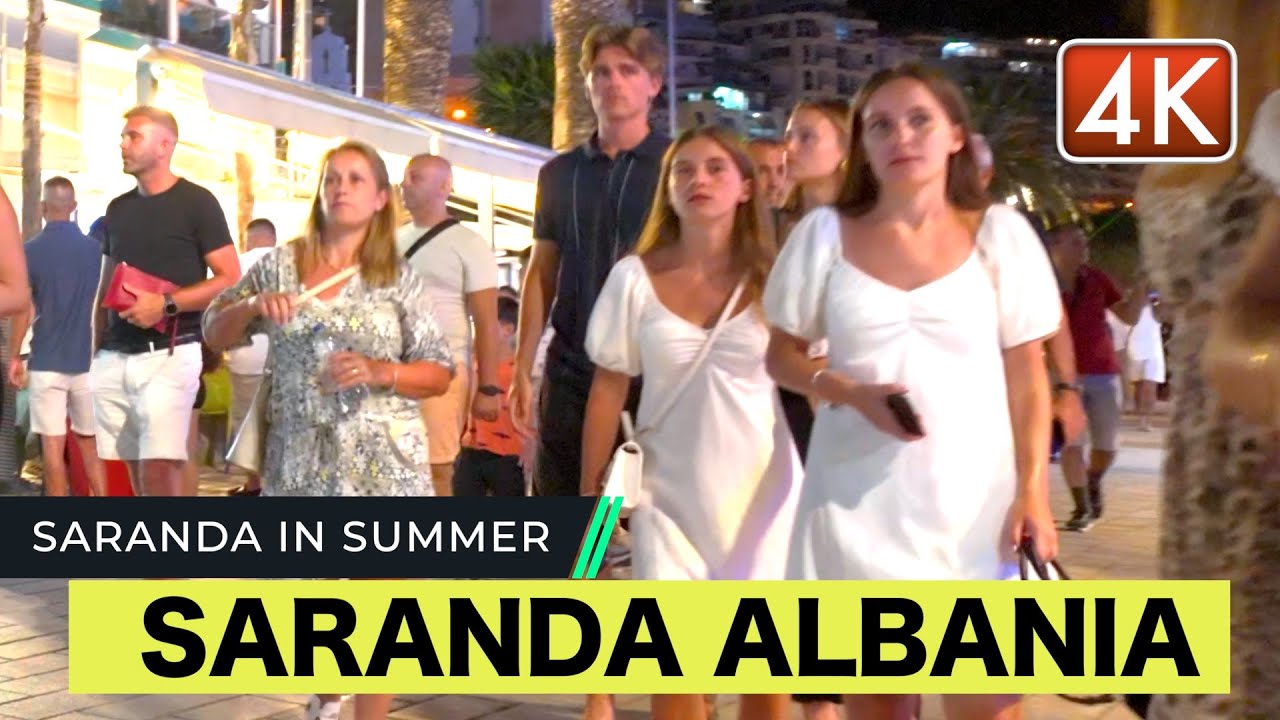 [4K] SARANDA ALBANIA, RELAXING WALK ASMR,  SUMMER WALKING TOUR, SA TURISTE KA NE SARANDE ? [4K HDR]