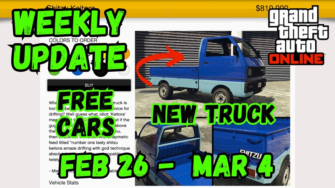 WEEKLY UPDATE: February 26 - March 4 in GTA 5 Online: New Truck, Free Vehicles, Discounts & More!