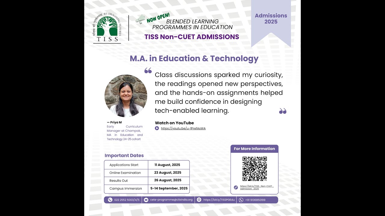 MA in Education and Technology | 2025 Alumna Speak 2025 | CETE, SoE, TISS