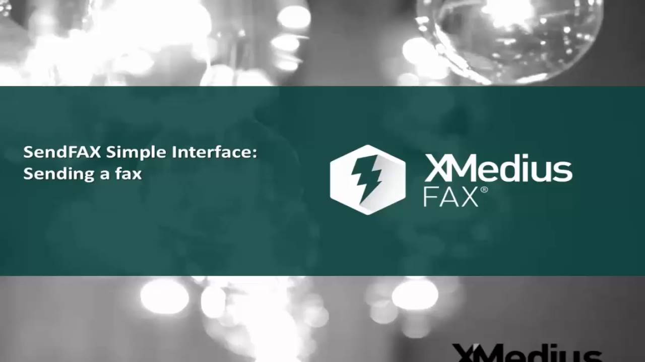 XM Fax Tutorial: The Simple Interface