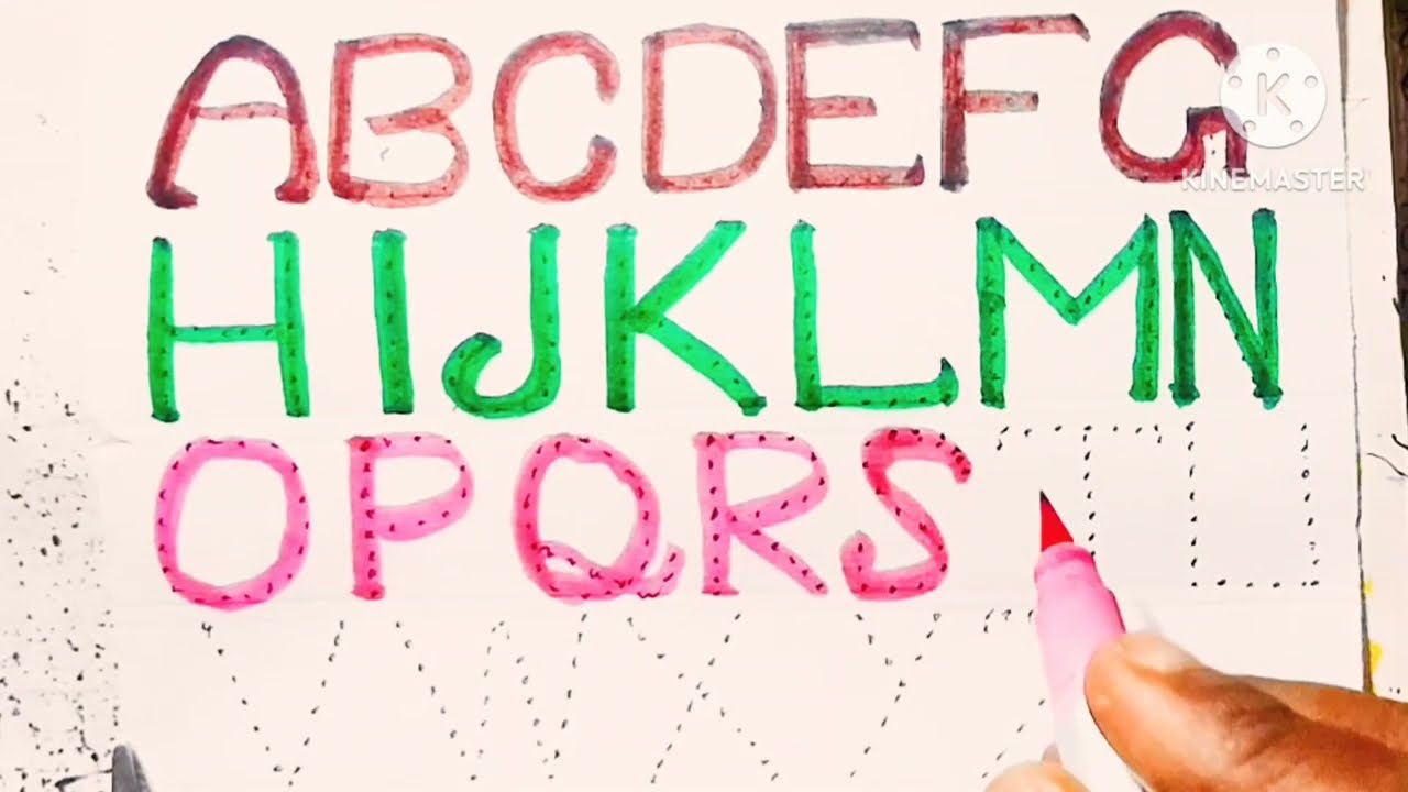 ABCD tracing for kids ll ABC ALPHABET TRACING AND Coloring ALPHABET ABCD panting 