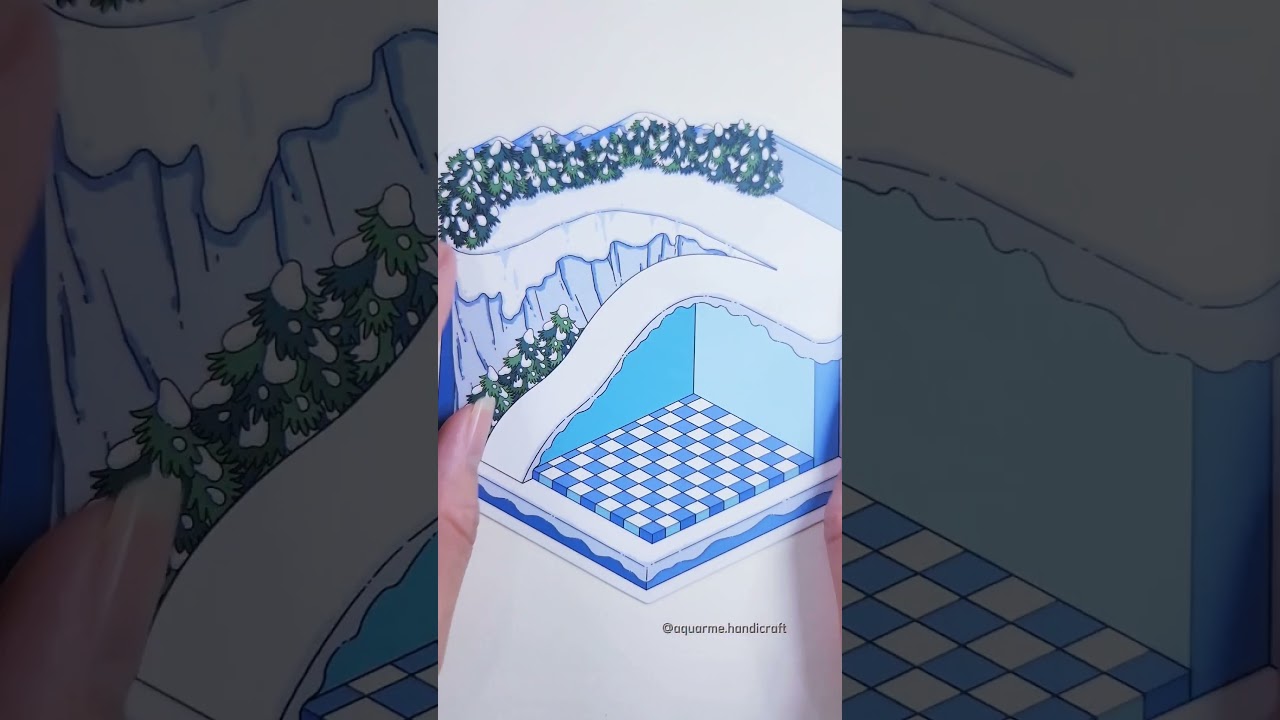 ASMR 3D STICKER Winter Ski Resort #asmr #sticker #3dstickers #creative #diy #cute #xmas #christmas