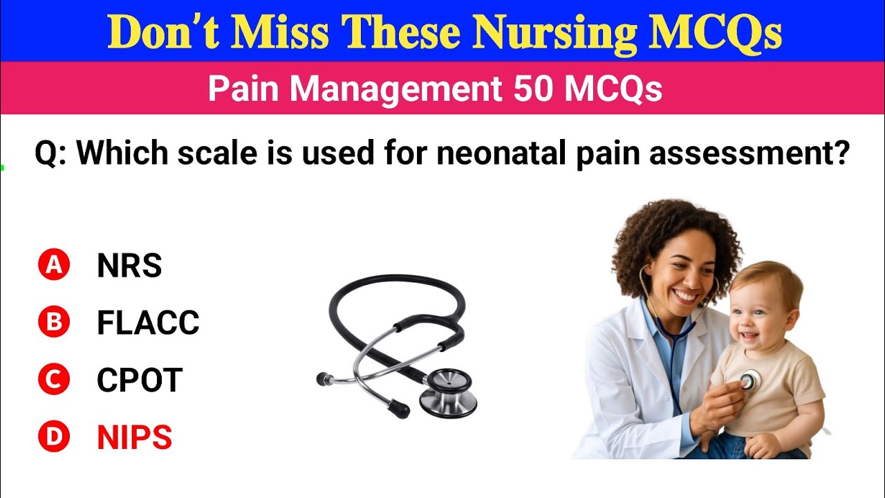 Top 50 Nursing MCQ | Pain Management MCQ |  Nursing exams preparation | Nursing MCQ | NCLEX, AIIM