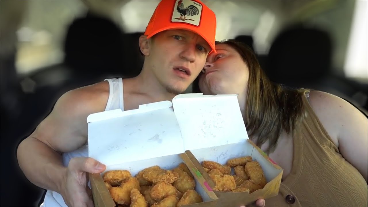 Eating 80 Chicken Nuggets Challenge With Girlfriend