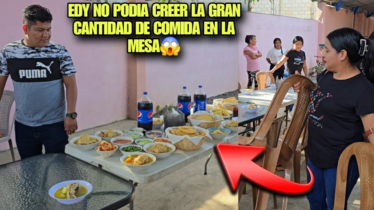 EDY Quedo En SH0K Al Ver La Gran Cantidad De Comida Que Le Pusieron En La Mesa, Ver Para Creer😱