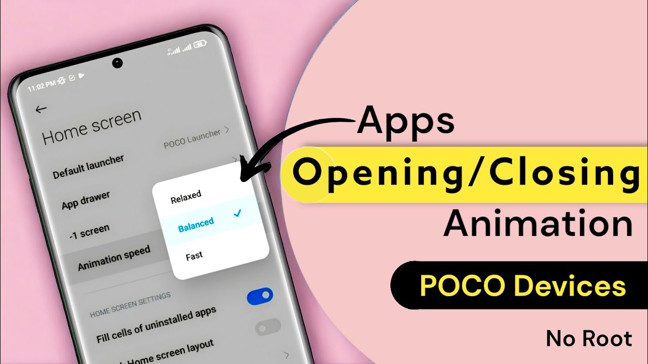 Enable Animation on any Poco Devices | enable App Opening / Closing Animation on poco Devices
