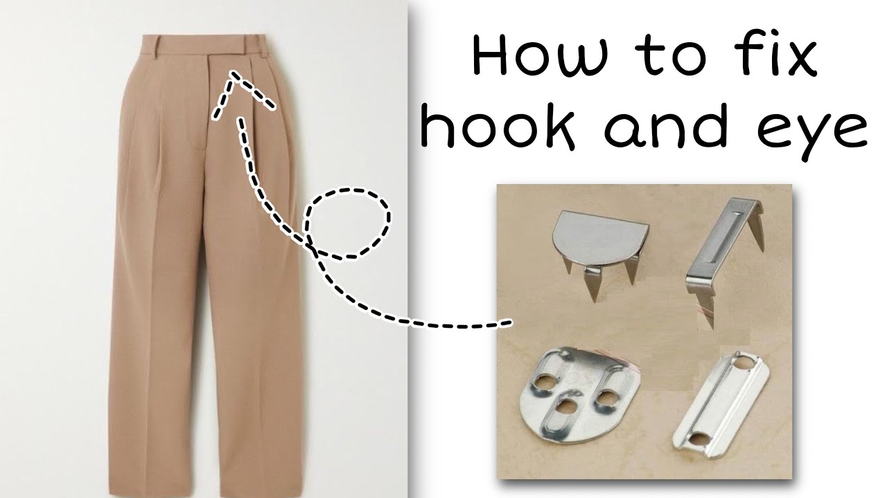 How to fix hook and eye on skirt or trouser band