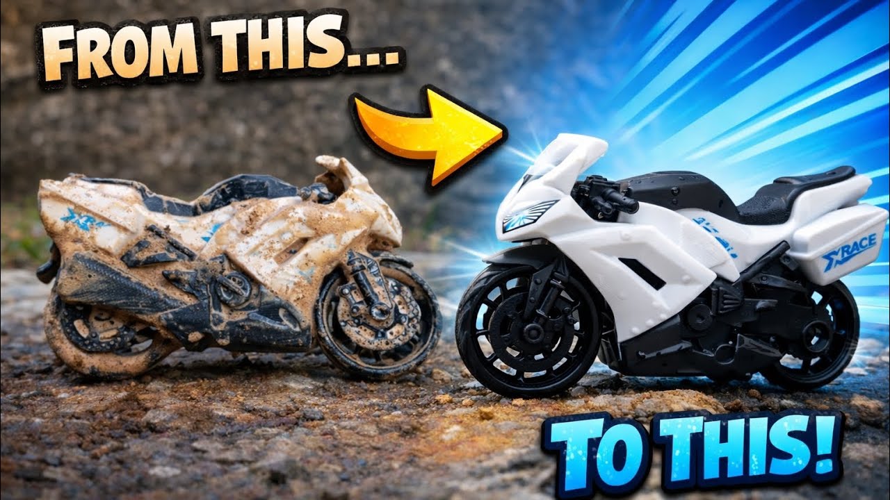 Muddy Bike ASMR Cleaning – Satisfying Mud Wash & Relaxing Sounds!