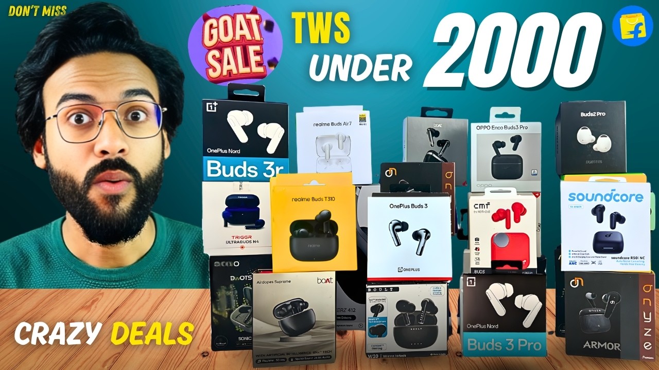 ⚡️Best TWS Under 2000 on Flipkart Goat Sale 2026🔥Don't Waste Money | Best TWS Under 1000 to 2000