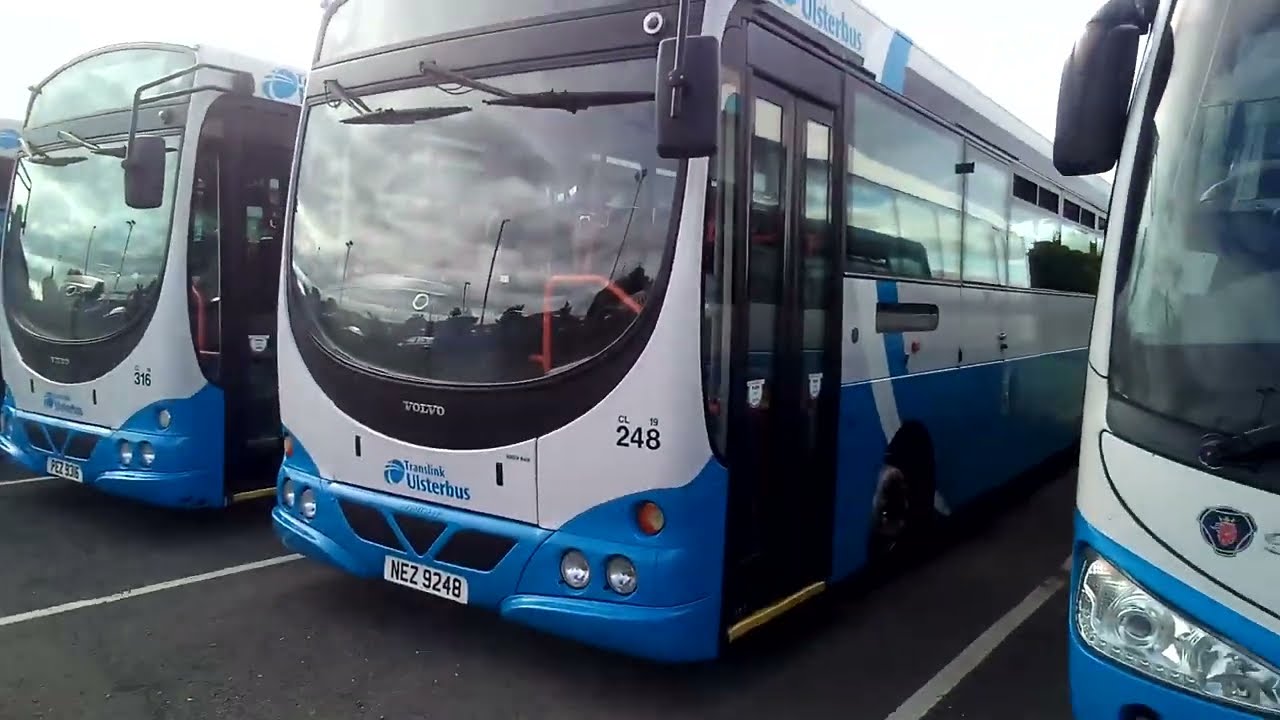A tour on VOLVO ECLIPSE school bus Translink Ulsterbus 248 parked at Limavady.