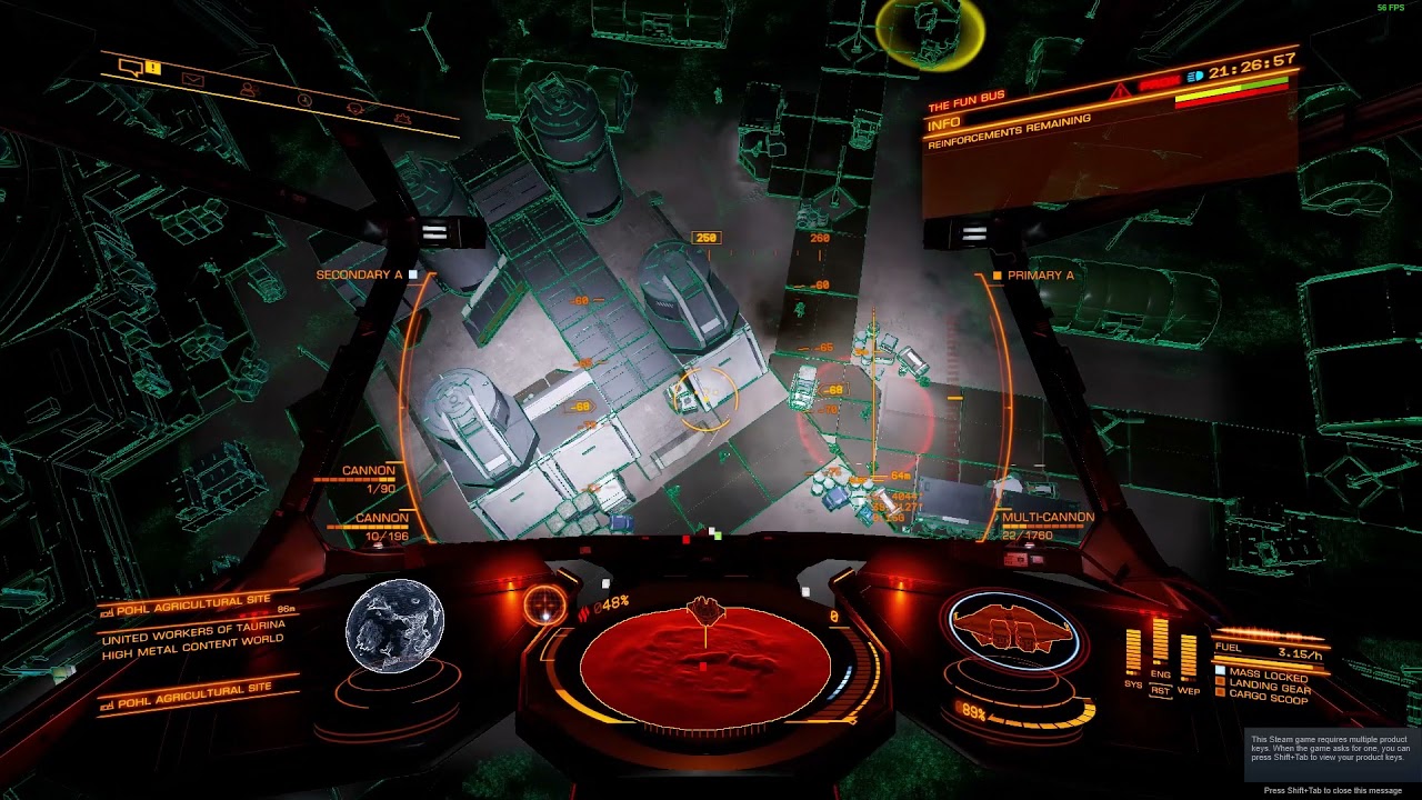 Elite Dangerous Odyssey:  Overcharged Incendiary Multi Cannon on Infantry (Phase 4)