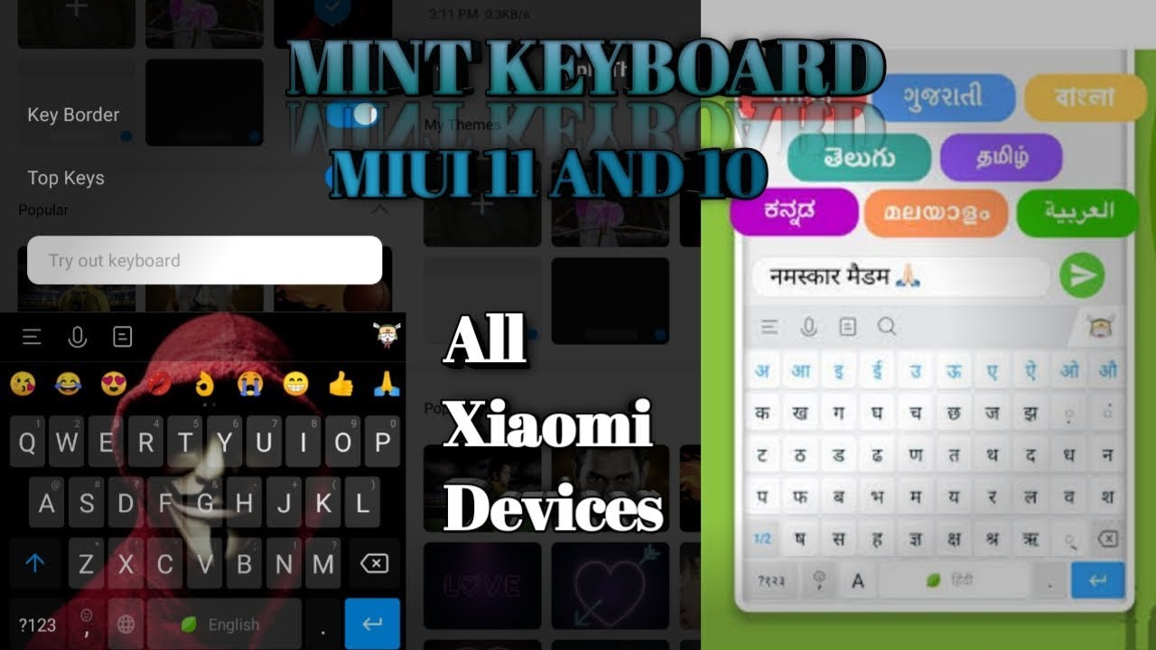 Mint Keyboard For MIUI 11 and 10 all Xiaomi Devices|Huge Customization| New Stickers, Gif , Emojis|