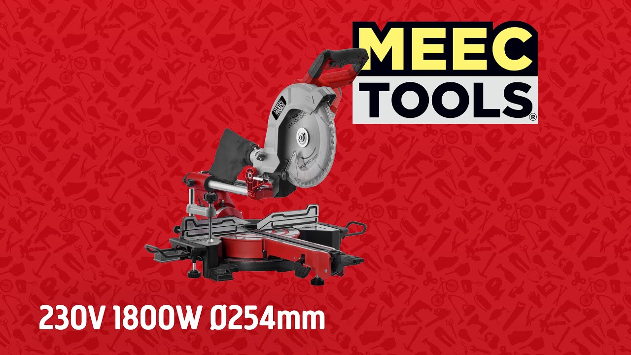 In action: Meec Tools Mitre saw 230V 1800W &Oslash;254 mm