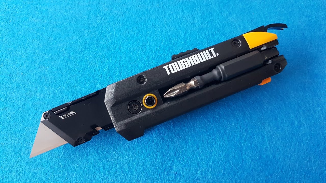 TOUGHBUILT Utility Knife 5-in-1: 100% One Hand, versátil y a prueba de bombas.