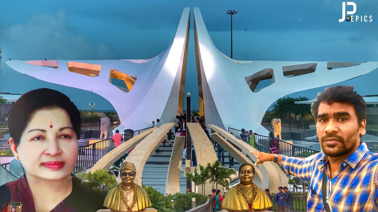 Visit to ஜெ.ஜெயலலிதா நினைவிடம் | AMMA MEMORIAL in marina beach , Chennai | MGR memorial @jpepics