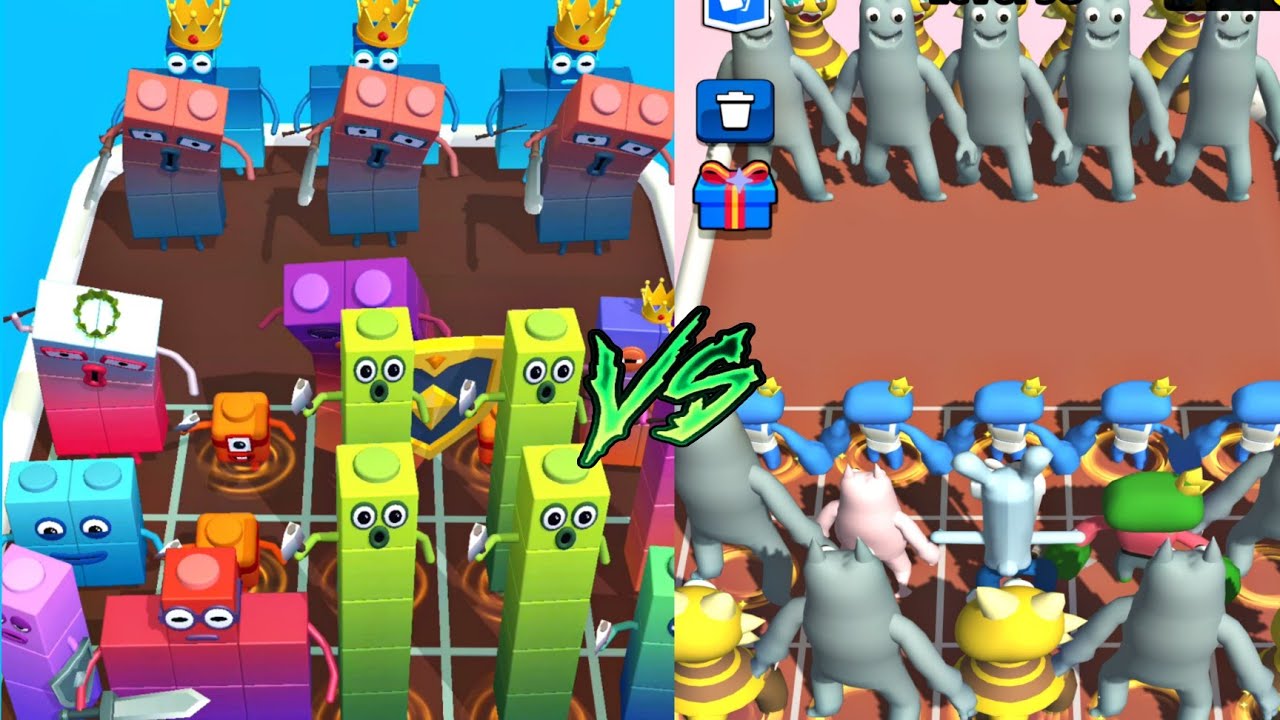 Merge 'Number Cube' run vs Merge Monster 'Scary Garten' | Merge Battle Game