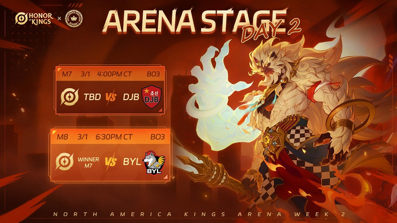 [V] Arena Stage Week 3 Day 2 | 2026 HoK North America Kings Arena S1