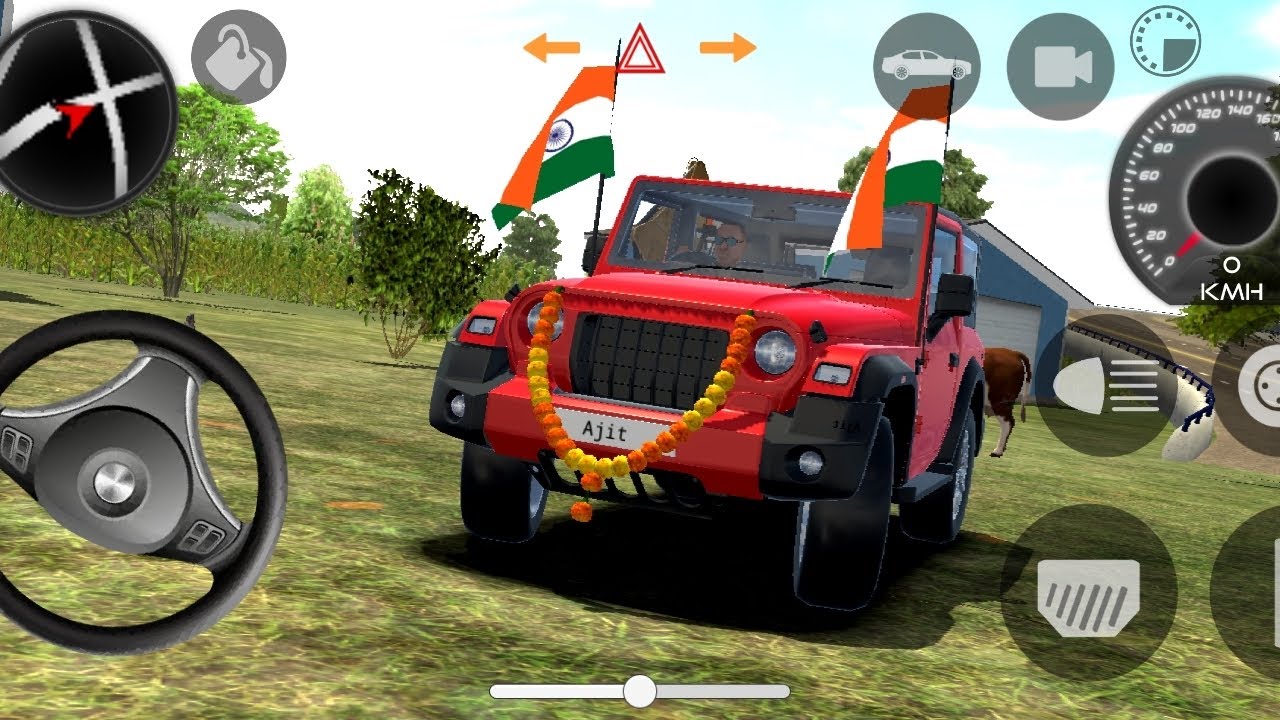 Modified Mahindra Thar 🚗 game: India red  Thar (gadi wala games) car Android game #ajit091013 