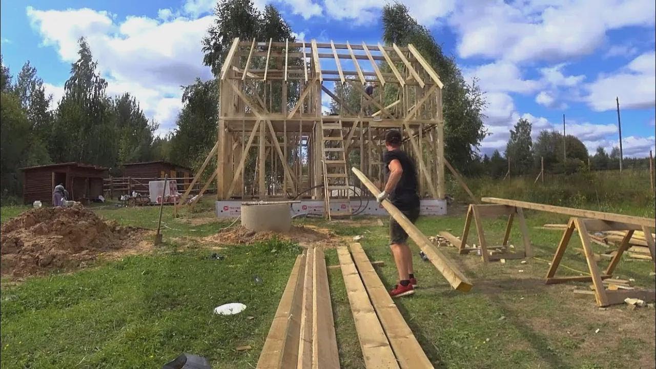 Schnell & günstig zum eigenen Haus: So baust du einen 6x7 m Holzrahmen aus 100x50 mm Brettern