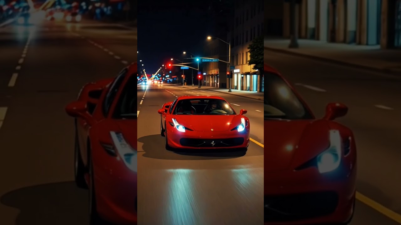 RED FERRARI 488: MIDNIGHT PHONK VELOCITY. #ferrari488gt3 #shortsviral #shorts #phonk