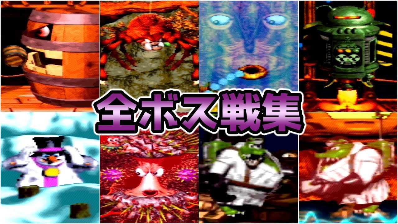 【スーパードンキーコング３】全ボス戦・ノーダメージ集【SFC】