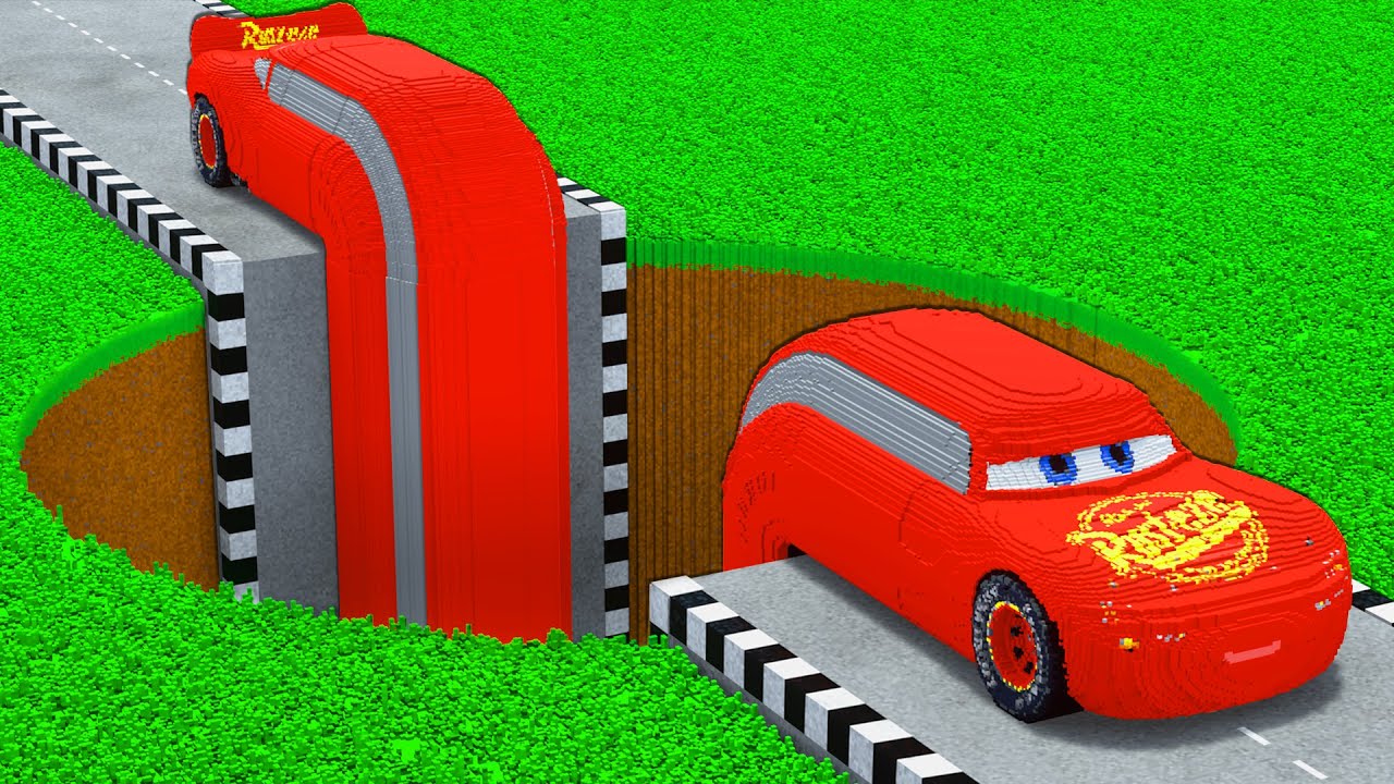 LONG CARS vs HUGE POTHOLES in Teardown