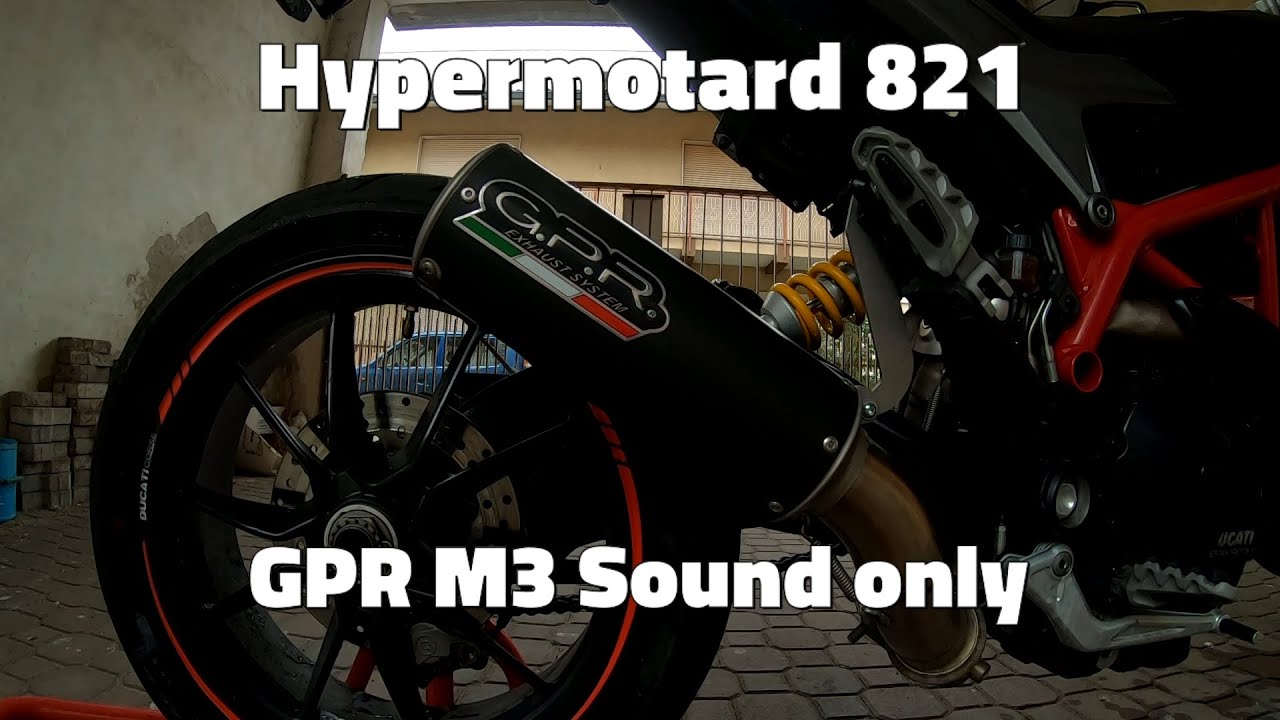 Ducati Hypermotard 821 GPR M3 Slip On SOUND ONLY [RAW]