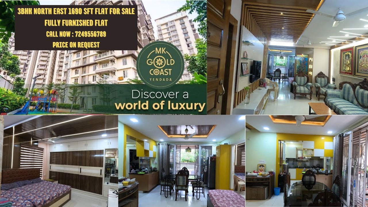 MK GOLD COAST | YENDADA | 3BHK NORTH EAST 1690 SFT FLAT FOR SALE |