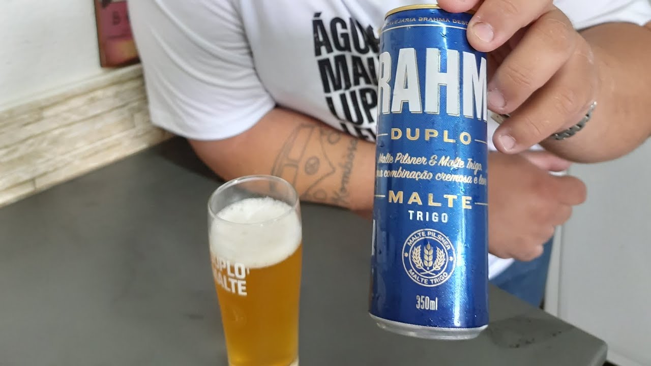 Degustação da cerveja Brahma Duplo Malte de trigo #duplomalte #brahma #brahmaduplomalte #cerveja