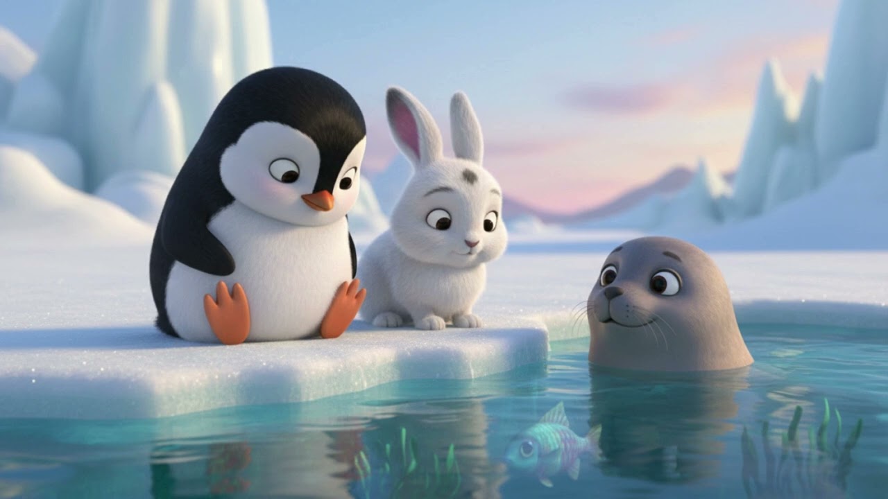 Gute Nacht Geschichte🐧❄️Pinguin Paul und der geduldige Moment🐧❄️