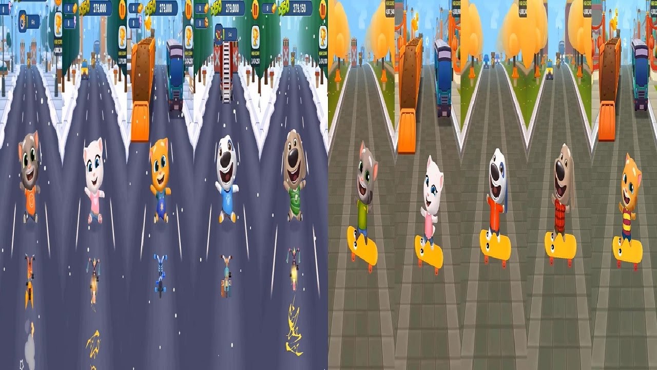 Talking Tom Gold Run Christmas 2025 VS Chasing for Snakes Talking Tom VS  Angela  Ginger  HANK  BEN