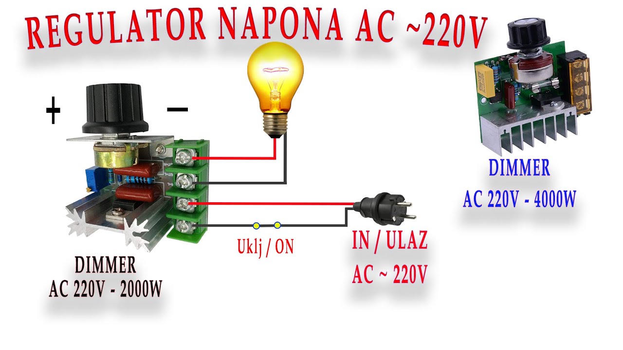Regulator napona ~AC220V | Dimmer | Kontrola brzine motora | Kontrola rasvjete i grijača
