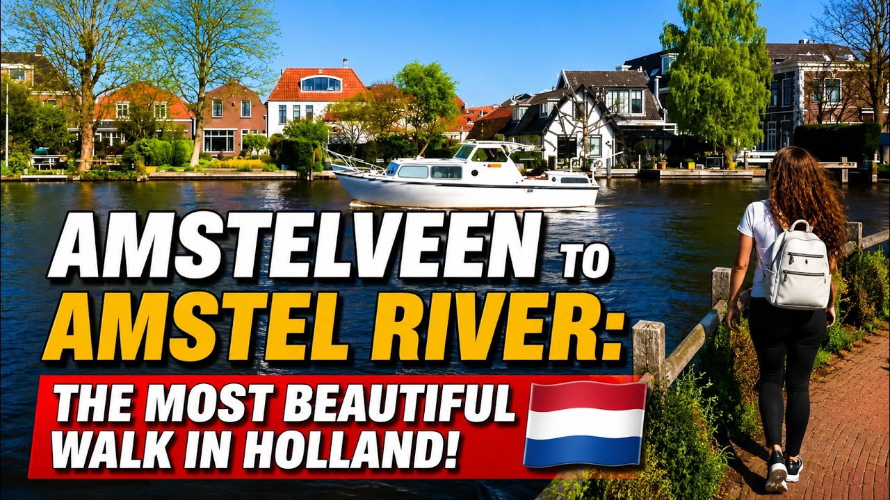 🚶🏼📹 Amstelveen to Amstel River Walking Tour, Netherlands - 4K Scenic Video